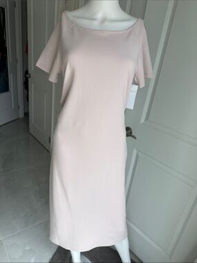 Nordstrom rack Classic Short Sleeve Shift Dress - Light Blush